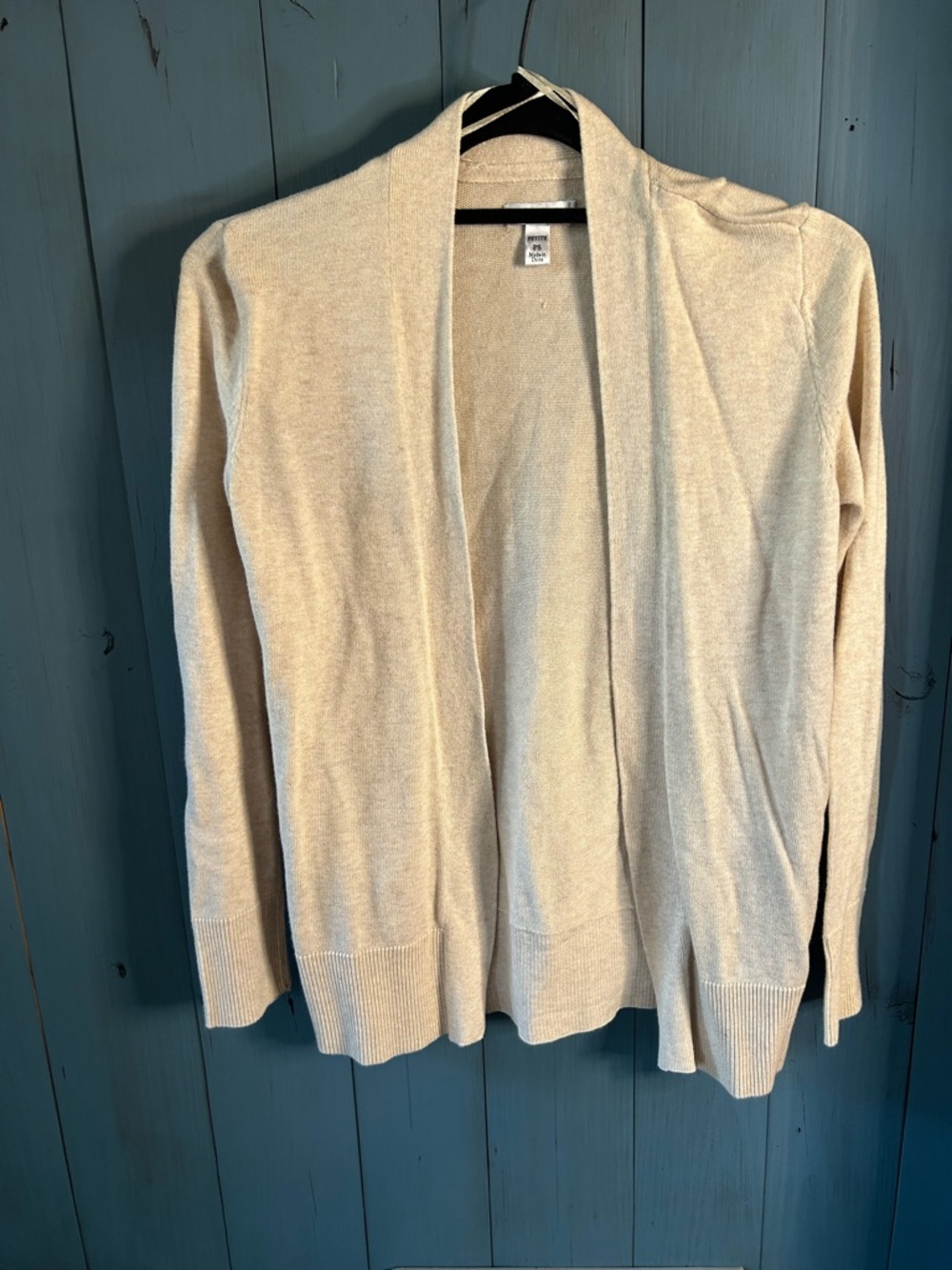 Croft & Barrow Cream Open-Front Lightweight Knit Cardigan | Size SP